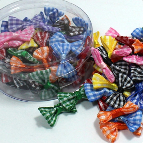 장식 리본 25mm_체크_용기포장