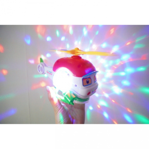 신나는 미러볼 헬리콥터 장난감 LED 멜로디 미러볼 헬기 경찰차 소방차 어린이 선물