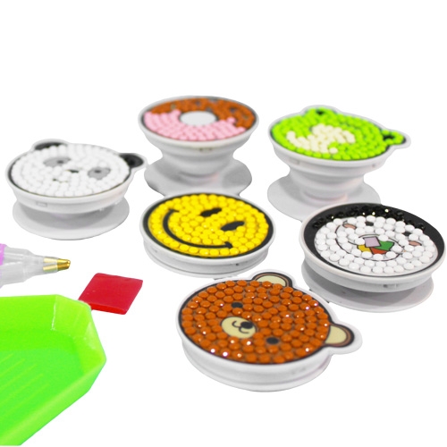 [감성쫑이] 귀요미 보석십자수 그립톡(6개)