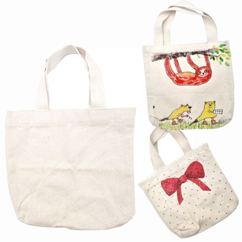 패브릭 무지 미니 에코백