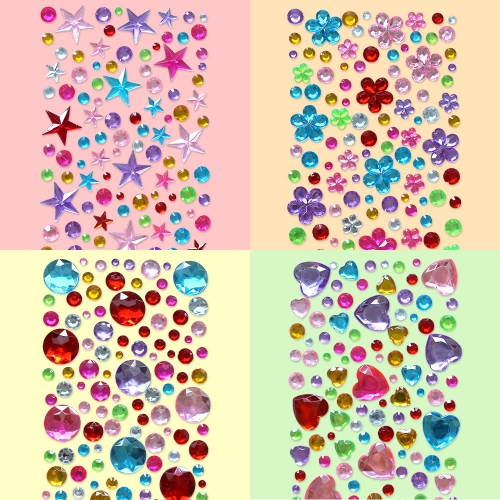 큐빅 스티커 4종