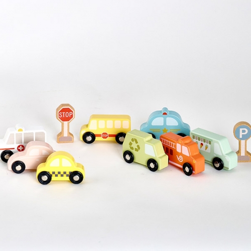 [투키토이]원목자동차와표지판(881)