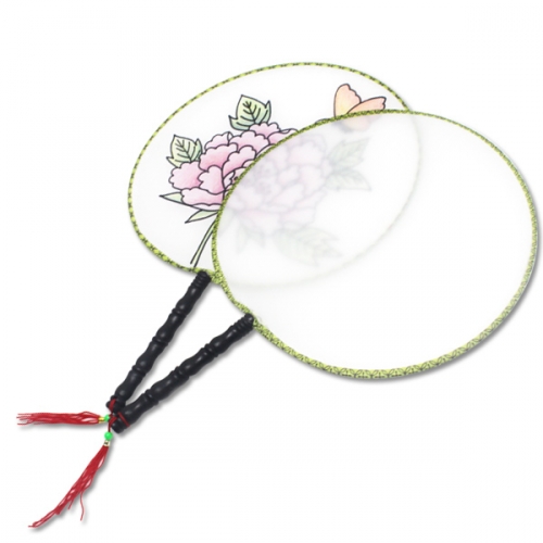 패브릭 무지 부채