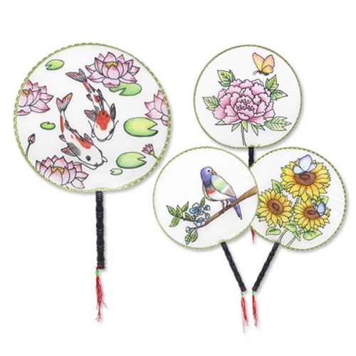 패브릭 무지 부채