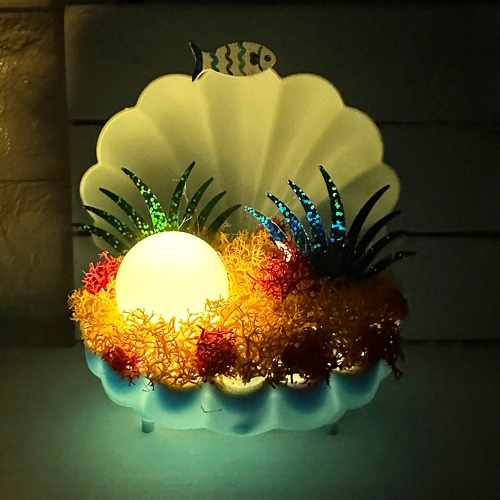 [탑키드] 진주 조개  LED 무드등