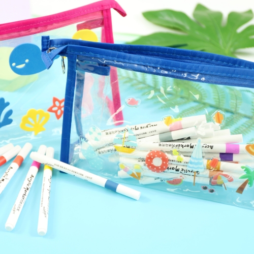 PVC 사각 투명 파우치 2종