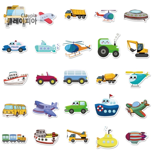 교통 수단 방수 스티커 50매