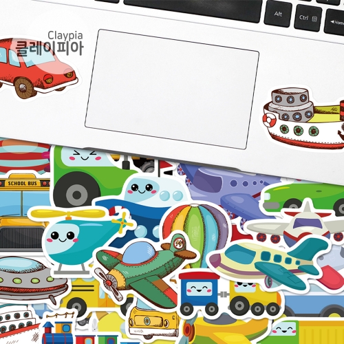 교통 수단 방수 스티커 50매