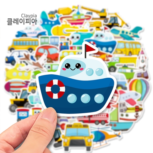 교통 수단 방수 스티커 50매