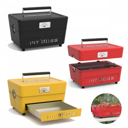PIT BOSS 피트보스 휴대용 캠핑 바베큐 차콜 숯 그릴 (레드, 옐로우, 블랙)
