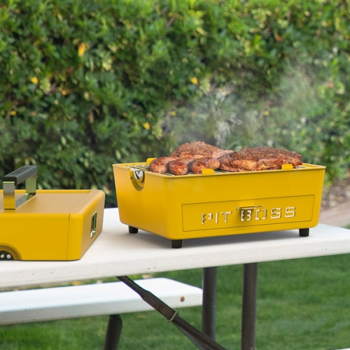 PIT BOSS 피트보스 휴대용 캠핑 바베큐 차콜 숯 그릴 (레드, 옐로우, 블랙)