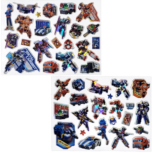 메탈카드봇 파워 액션 스티커(5000원X6개)