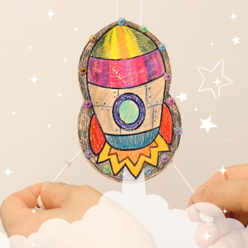 움직이는 나무로켓 꾸미기