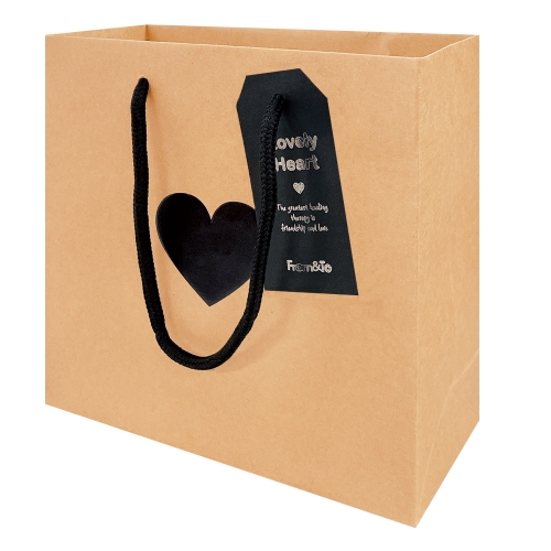 하트 정사각 쇼핑백 (중) 25x24x10 (10매)