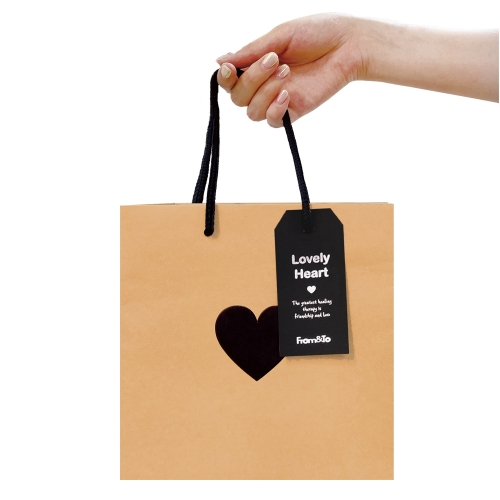 하트 정사각 쇼핑백 (소) 20x20x8 (10매)