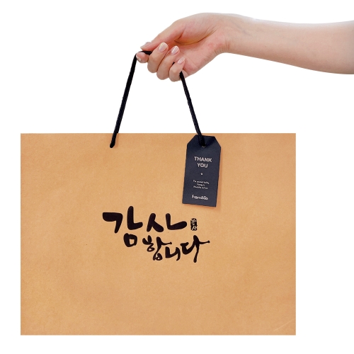 감사 직사각 쇼핑백 (가로/대) 40x30x12 (10매)
