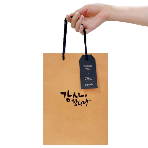감사 직사각 쇼핑백 (세로/소) 20x28x10 (10매)