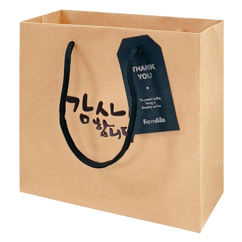 감사  정사각 쇼핑백 (대) 33x29x12 (10매)