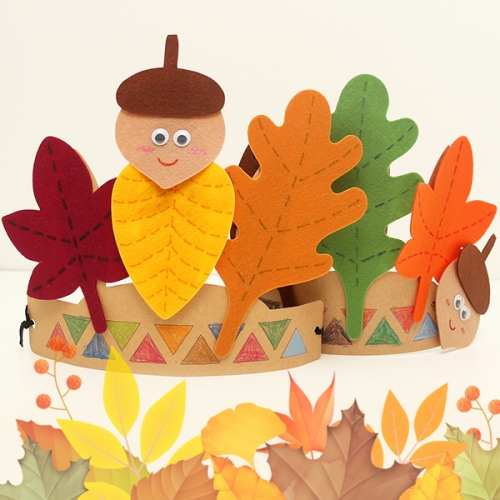 가을 나뭇잎 왕관(2인용)