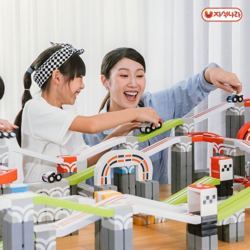 [자석나라] Qbi 자석블럭 (스피드 챔피언) 자동차 도로놀이 레이싱 미니카
