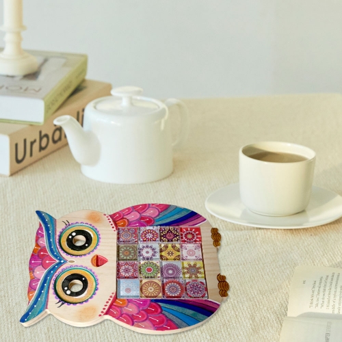 빅부엉이 모자이크 타일 원목 냄비 받침( 2종 중 택1)