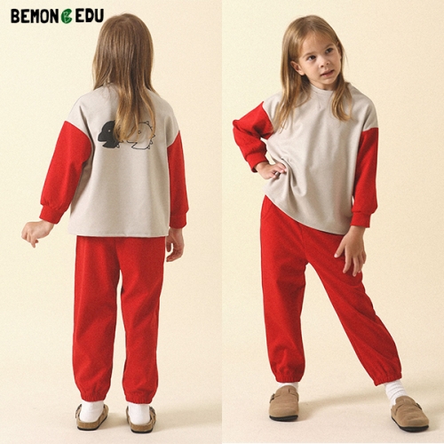 [선물박스] [신규런칭] 베몽에듀 동복 활동복 세트 공룡 배색 셋업