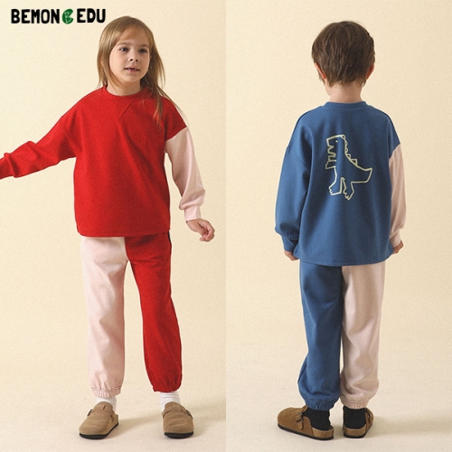 [선물박스] [신규런칭] 베몽에듀 동복 활동복 세트 디노 반전 셋업