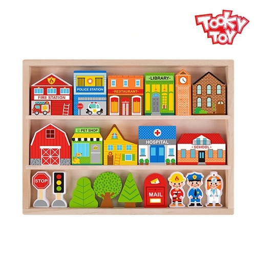 투키토이 우리 마을 원목 블럭