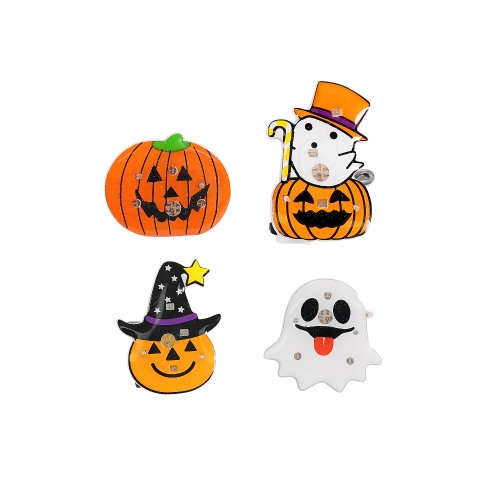 할로윈 LED 브로치 4종