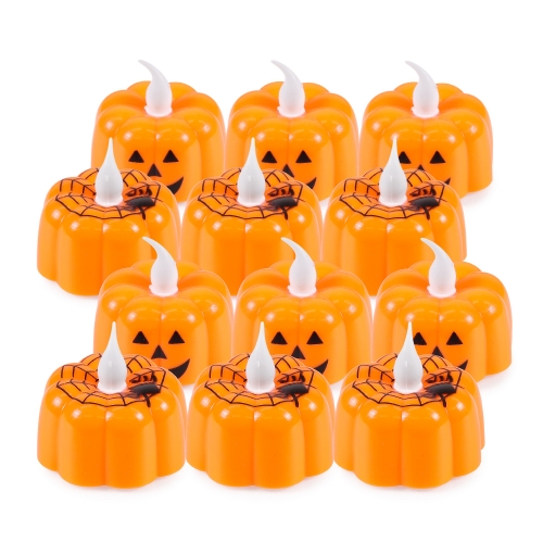 할로윈 LED 호박 초 12개입
