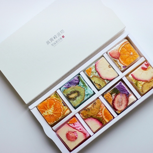 [답례품] 과일쌀강정 종이 팔레트 8호(16개입)