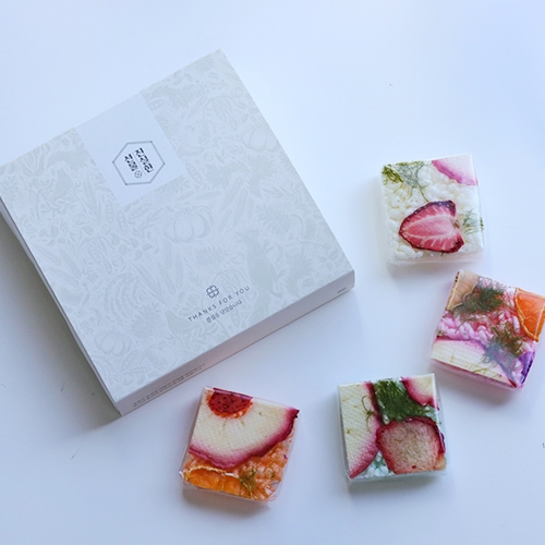 [답례품] 과일쌀강정 종이 팔레트 4호(8개입)