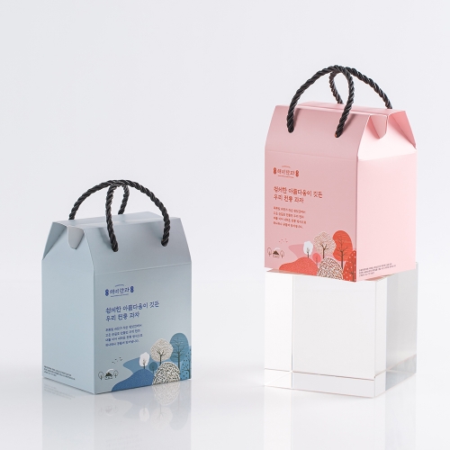 [구디백] 명절선물용 해미한과 7입+손잡이상자+스티커제작 명절선물 추석 (GI_MJ0011)