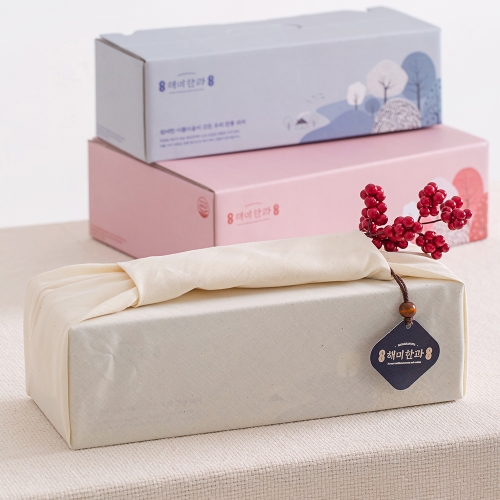프리미엄 해미한과 선물세트 혼합유과+보자기포장 (찹쌀+단호박+백년초) 180g 360g 2종 선택구매 (GI_MJ0021/GI_MJ0022)