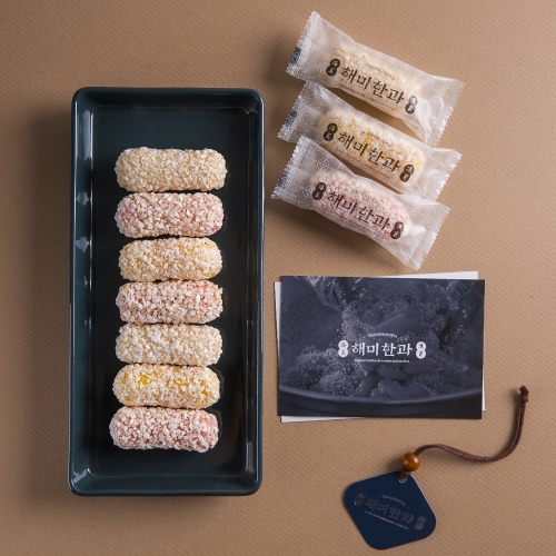 프리미엄 해미한과 선물세트 혼합유과+보자기포장 (찹쌀+단호박+백년초) 180g 360g 2종 선택구매 (GI_MJ0021/GI_MJ0022)