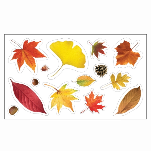 단풍잎 투명 스티커(3매)