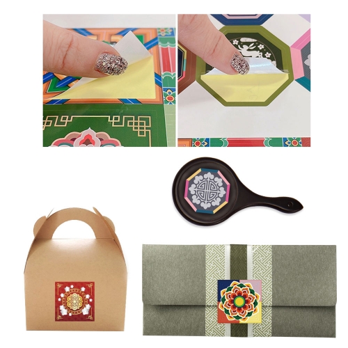 전통무늬 스티커(12개)_꾸미기재료