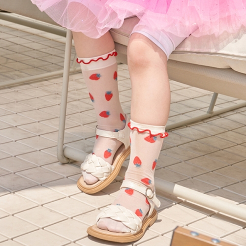 유아 과일시스루 양말 5종세트 여름양말 여아 스티킹 선물