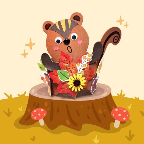 [탑키드] 만들기 가을 다람쥐 낙엽 왕관 (4인용)