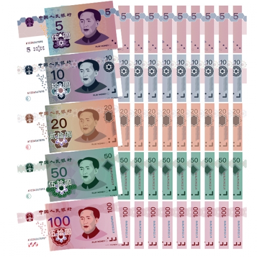 퍼니소피 세계 어린이 화폐 은행 놀이 50장세트 (달러, 위안, 유로, 엔) (보관함포함) / 코팅 방수 역할놀이 역할영역 시장놀이 가게놀이