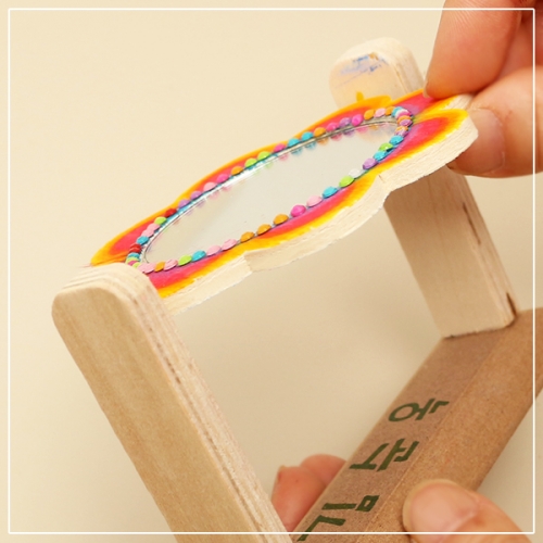 나무 탁상 거울(매화)