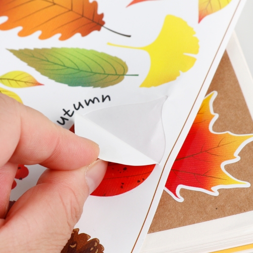 메이크문구 가을스티커 3종(나뭇잎/은행잎/단풍잎)