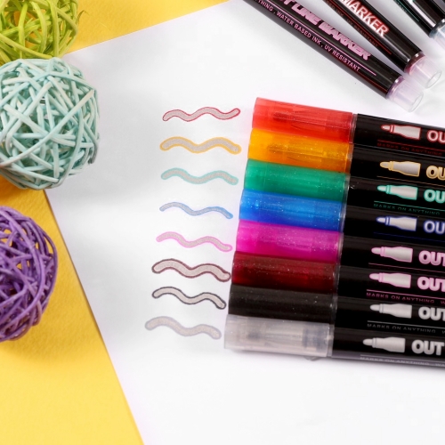 아웃라인 테두리 마카펜 8색