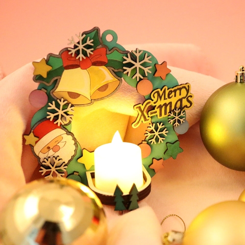 우드 DIY 크리스마스 무드등 종리스 (촛불포함) MDF조립 키트