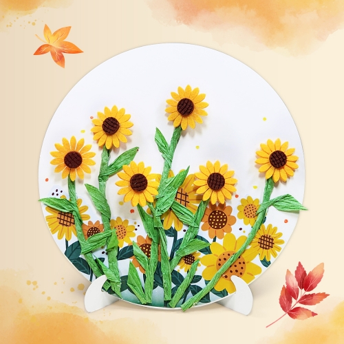 [탑키드] 만들기 해바라기 입체 원형 액자 (4인용)