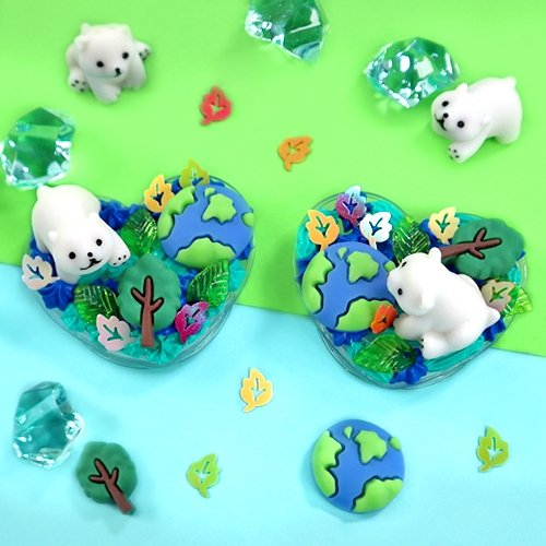 [하하당] 지구 데코덴 투명 스마트톡