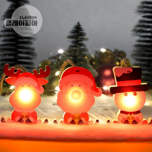 크리스마스 빨간코 무드등 LED 포함