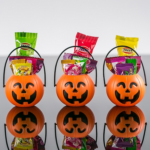 할로윈데이 미니 호박바구니 + 무료라벨 구디백 유치원 어린이집 선물 단체