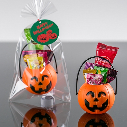 할로윈데이 미니 호박바구니 + 무료라벨 구디백 유치원 어린이집 선물 단체