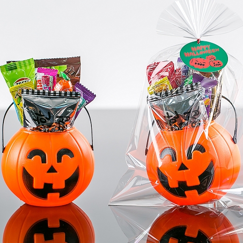 할로윈데이 푸짐 호박 바구니 + 무료라벨 구디백 유치원 어린이집 단체 선물